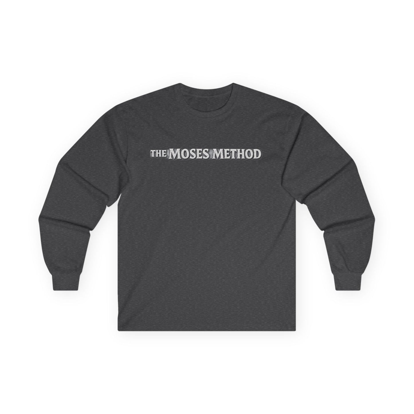 The Moses Method Long Sleeve Tee — 'Leading You to the Promised Land of Gains' Gym Shirt
